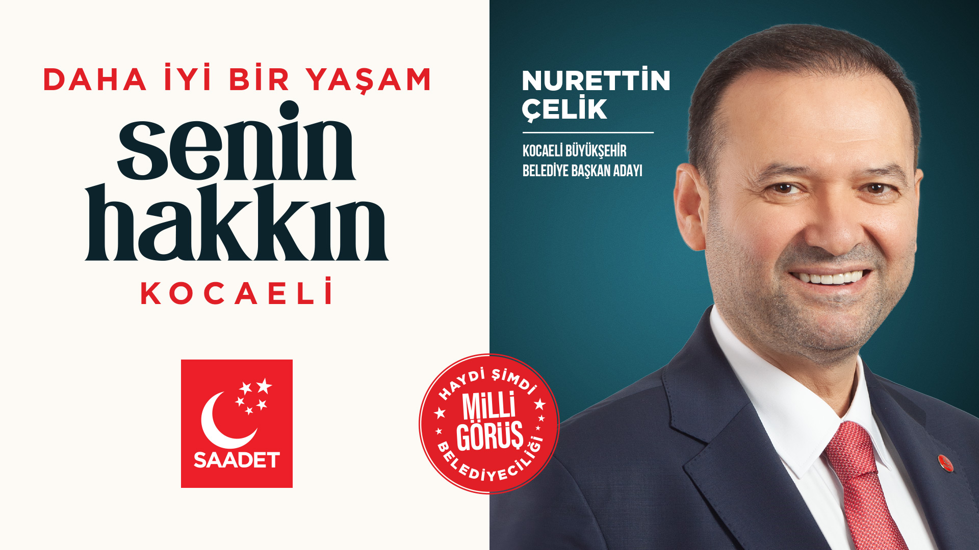 Saadet Partisi, Kocaeli Büyükşehir Belediye Başkanlığı için Nurettin Çelik'i aday gösterdi