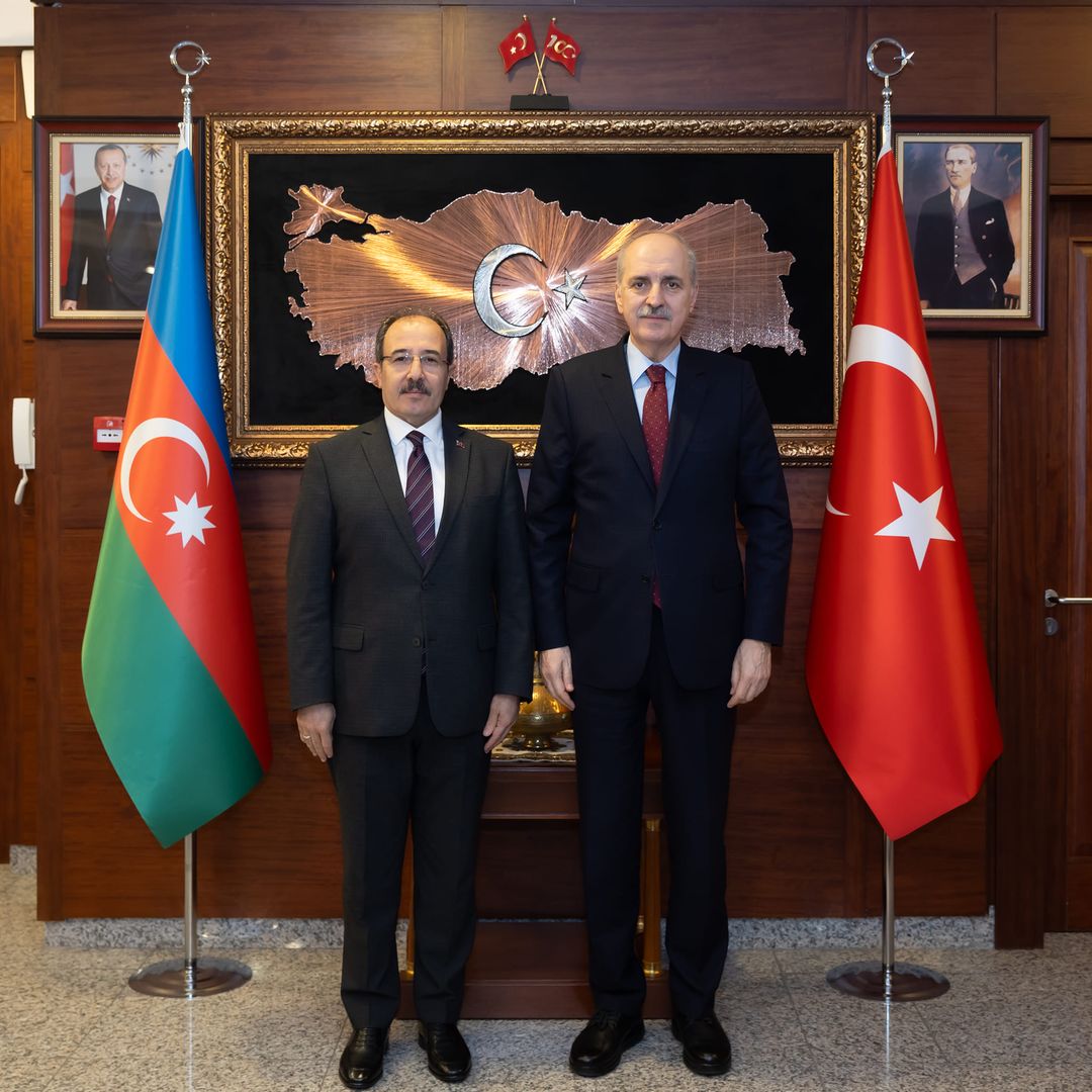 TBMM Başkanı Numan Kurtulmuş Azerbaycan Büyükelçiliği'ni Ziyaret Etti