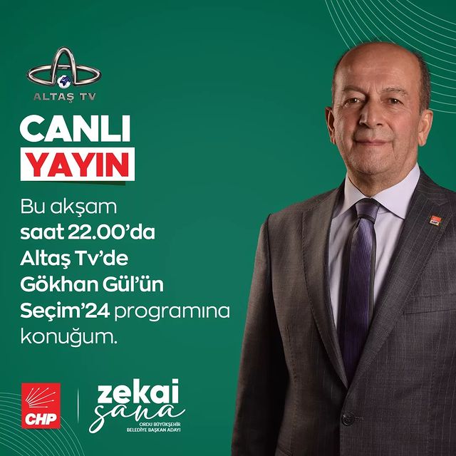 Ordu Büyükşehir Belediye Başkan Adayı Zekai Sana, Altaş Tv'de canlı yayında!