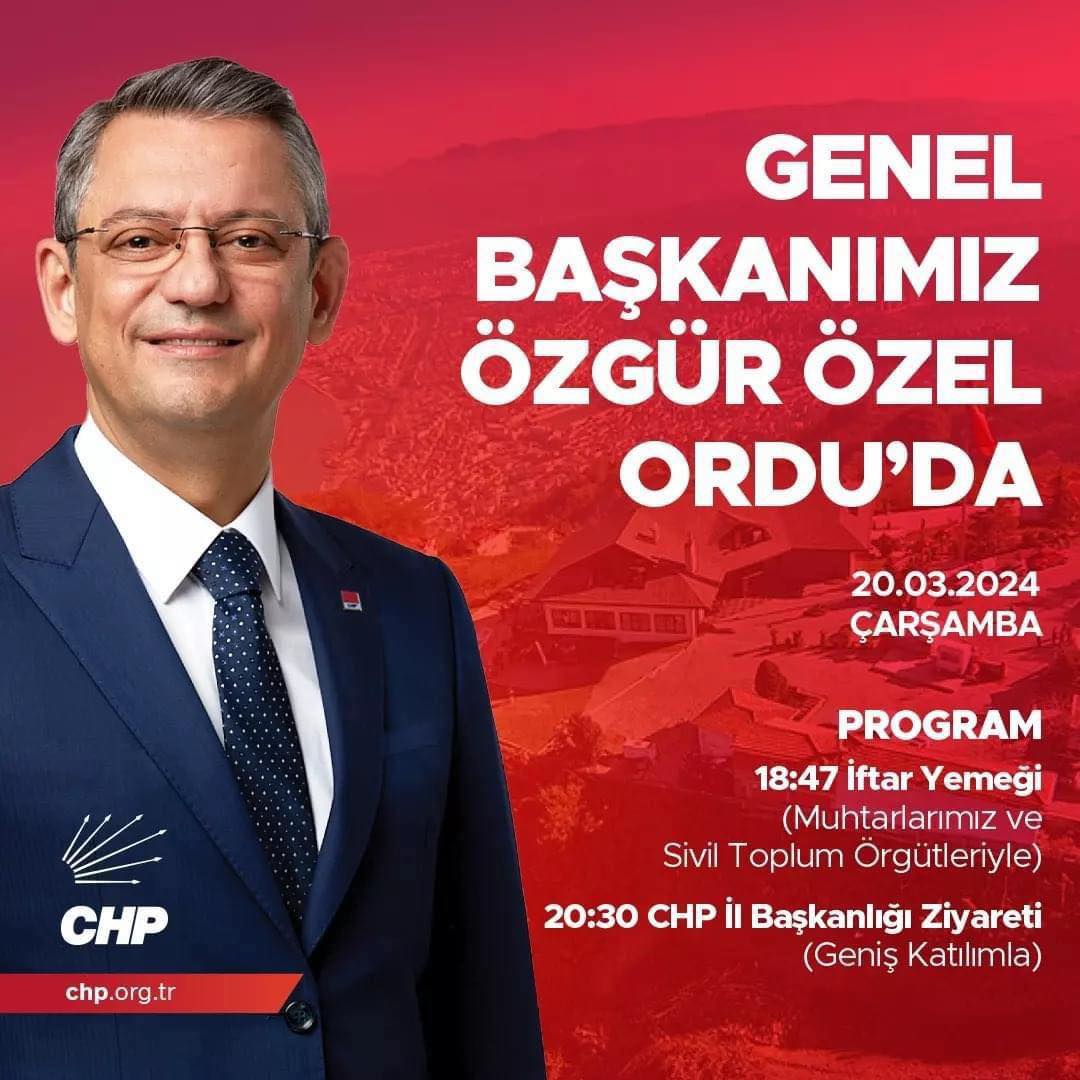 CHP Grup Başkanvekili Özgür Özel, Ordu'ya ziyaret gerçekleştirecek